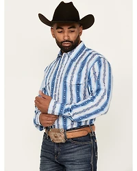 Wrangler Men's Checotah Southwestern Print Long Sleeve Snap Western Shirt