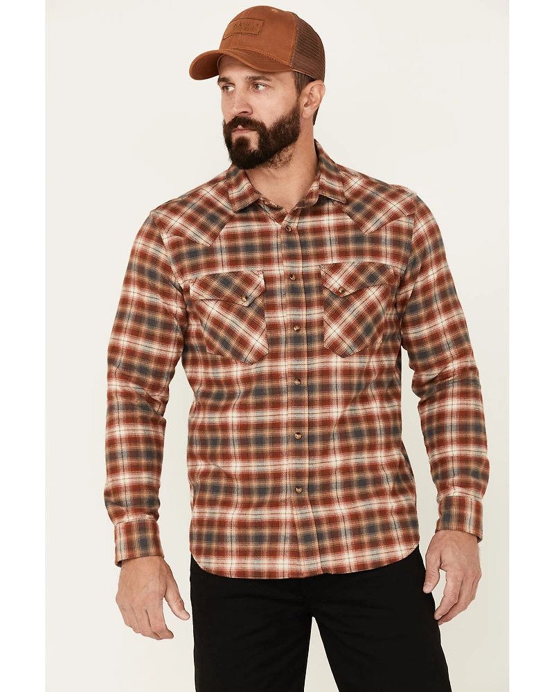 Pendleton Men's Wyatt Small Plaid Long Sleeve Snap Western Shirt