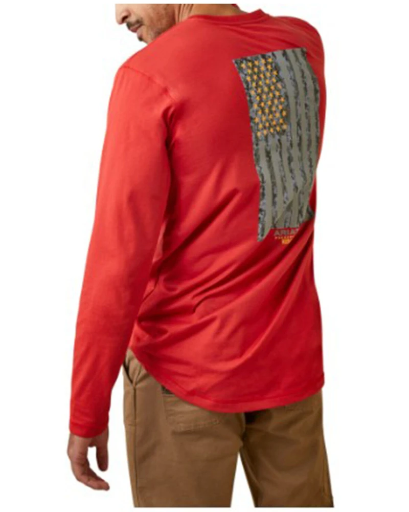 Ariat Men's Rebar Workman Reflective Flag Long Sleeve T-Shirt