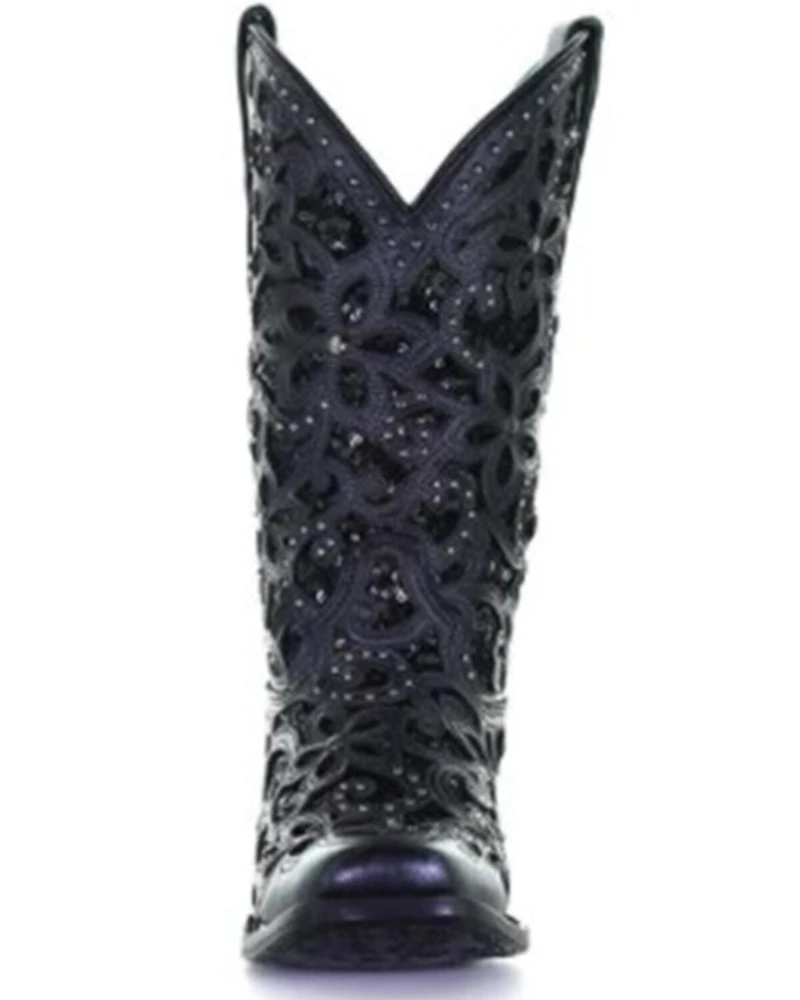 Corral Women's Inlay Embroidered & Stud Cowgirl Boots - Square Toe
