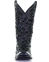 Corral Women's Inlay Embroidered & Stud Cowgirl Boots - Square Toe