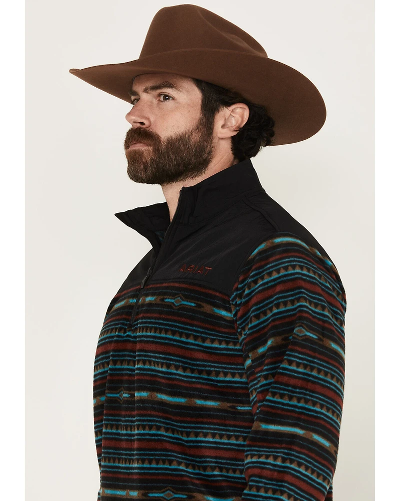 Ariat Men's Basis 2.0 Southwestern Striped 1/4 Zip Pullover
