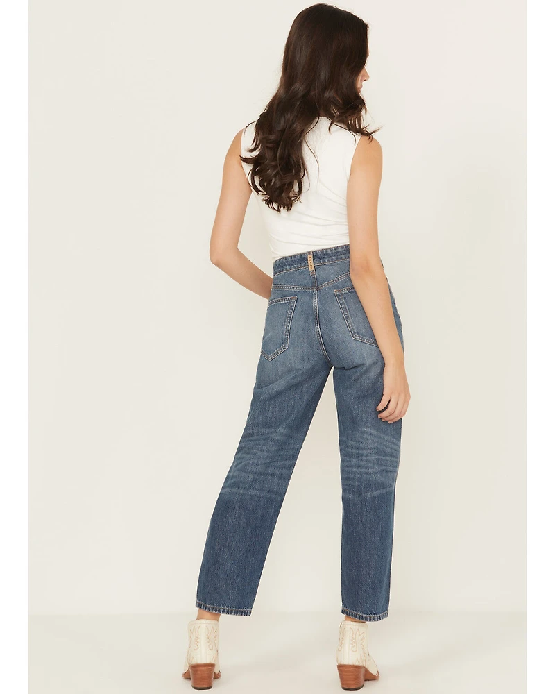 Ariat Women's Dark Wash Ultra High Rise Tomboy Relaxed Straight Denim Jeans