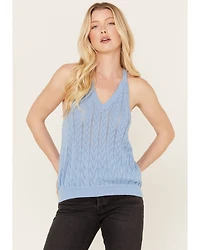 Cleo + Wolf Women's V-Neck Flared Sweater Tank