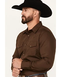 Gibson Trading Co Men's Basic Solid Twill Long Sleeve Snap Western Shirt