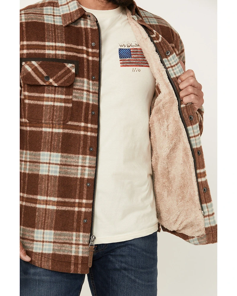 Dakota Grizzly Men's Burke Plaid Print Sherpa Lined Jacket