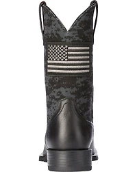 Ariat Men's Camo Sport Patriot Western Performance Boots - Broad Square Toe