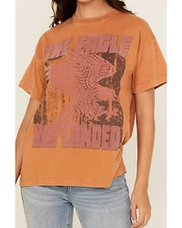 Cleo + Wolf Women's Eagle Short Sleeve Boyfriend Graphic Tee