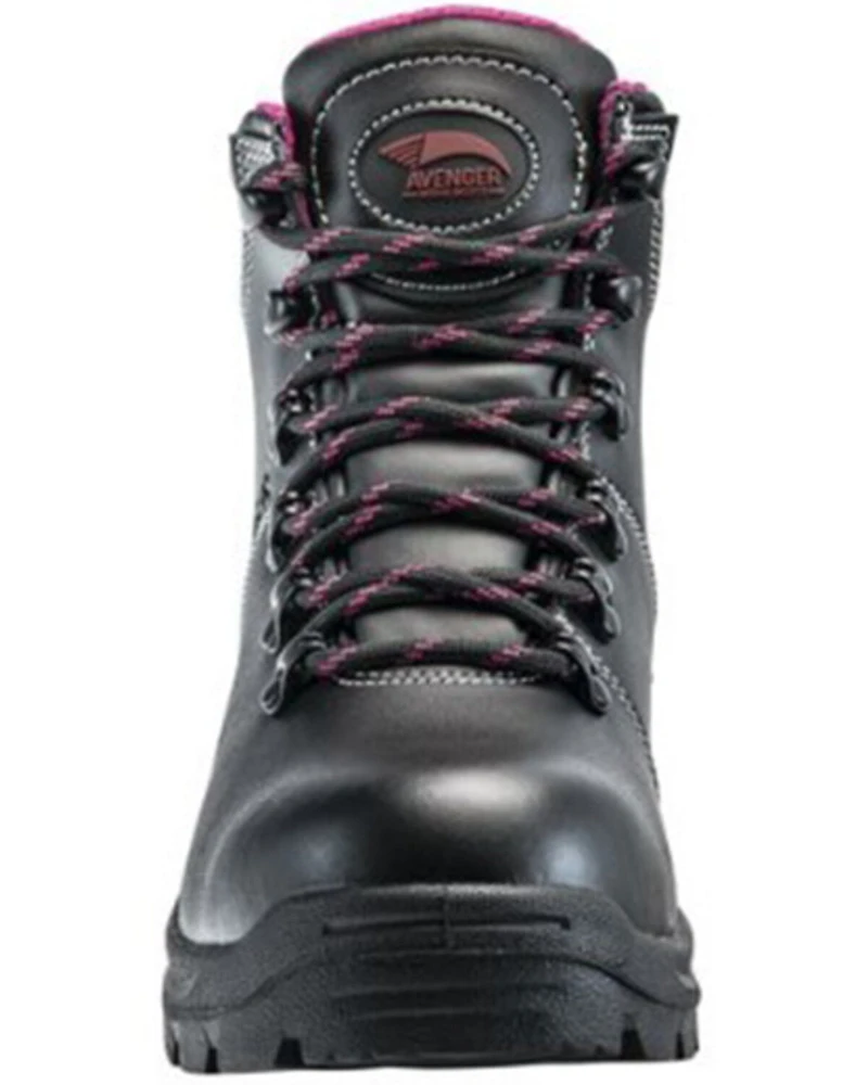 Avenger Women's Builder Mid 6" Lace-Up Waterproof Work Boots - Steel Toe