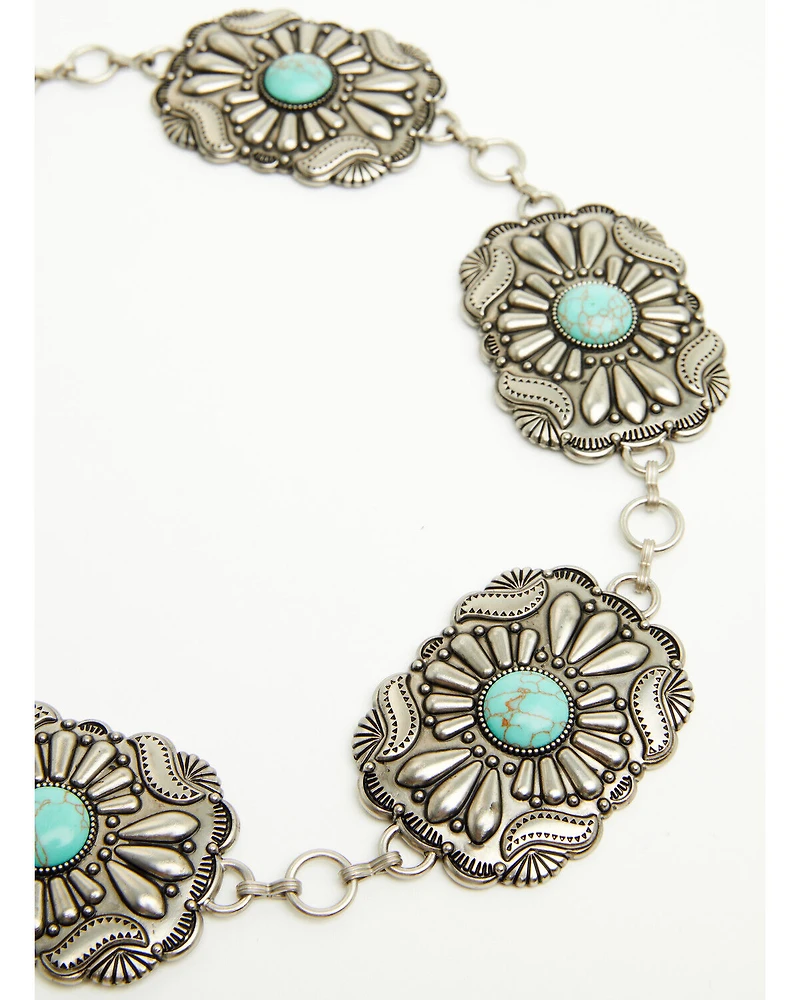 Shyanne Women's Thalia Turquoise Concho Chain Belt