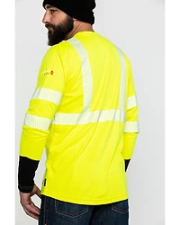 Ariat Men's FR Crew Hi-Vis Long Sleeve Work Shirt - Big