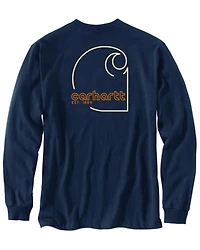 Carhartt Men's Loose Fit Heavyweight Logo Long Sleeve Work Shirt