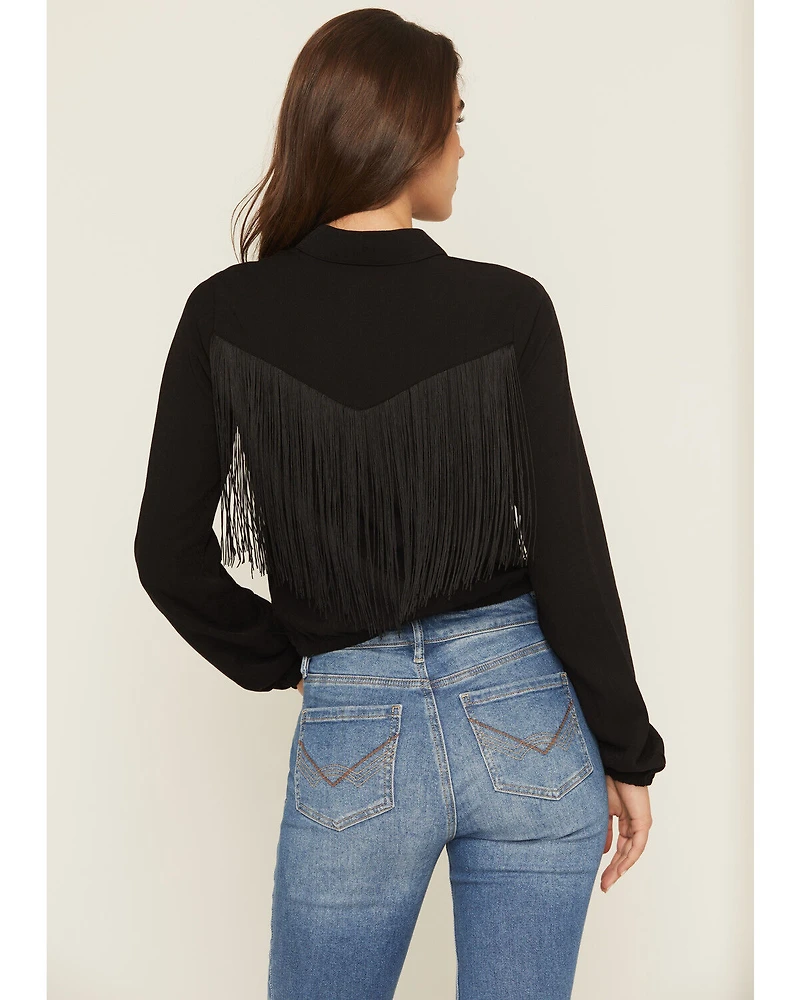 Idyllwind Women's Richfield Fringe Long Sleeve Snap Western Shirt