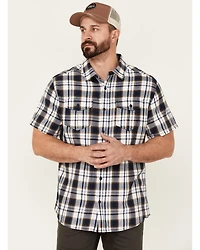 Brothers and Sons Men's Large Plaid Short Sleeve Button-Down Western Shirt