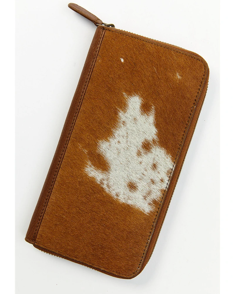 Shyanne Women's Brown Hair-On Wallet