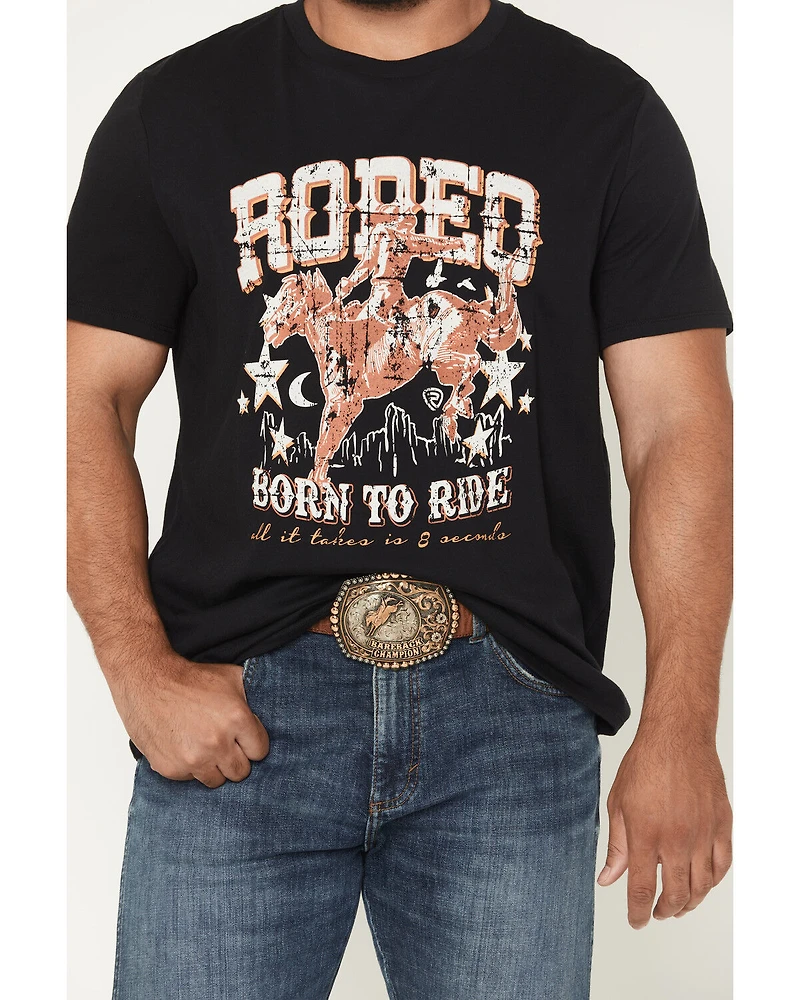 Rock & Roll Denim Men's Bronco Rider Short Sleeve Graphic T-Shirt