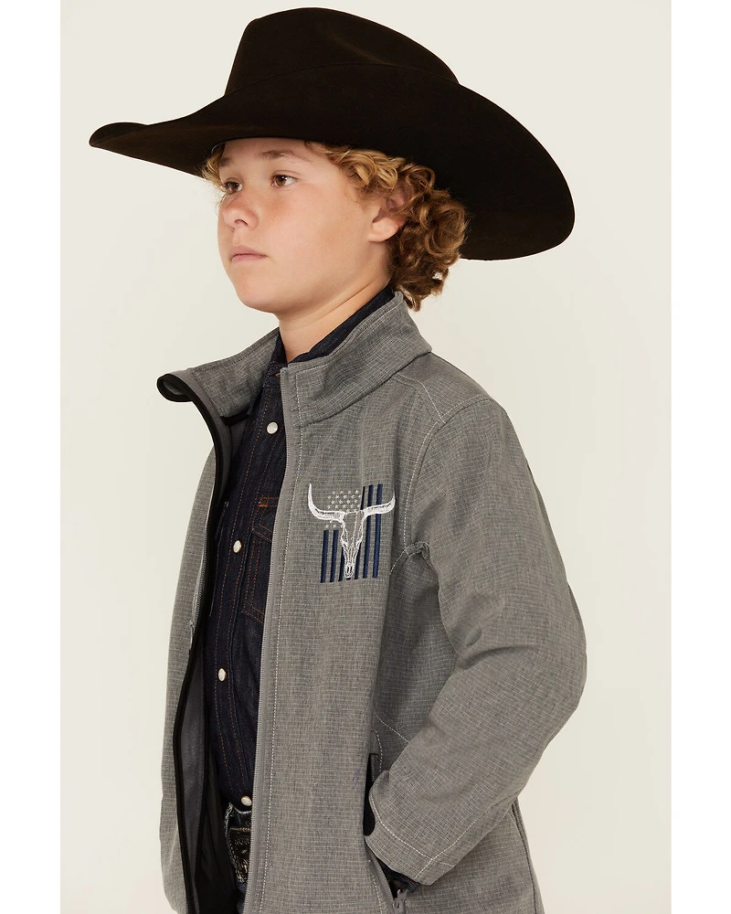 Cowboy Hardware Boys' Skull Flag Softshell Jacket