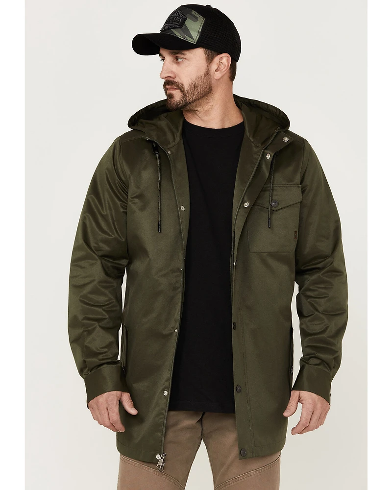 Brothers and Sons Men's Badlands Solid Snap-Front CC Parka Jacket
