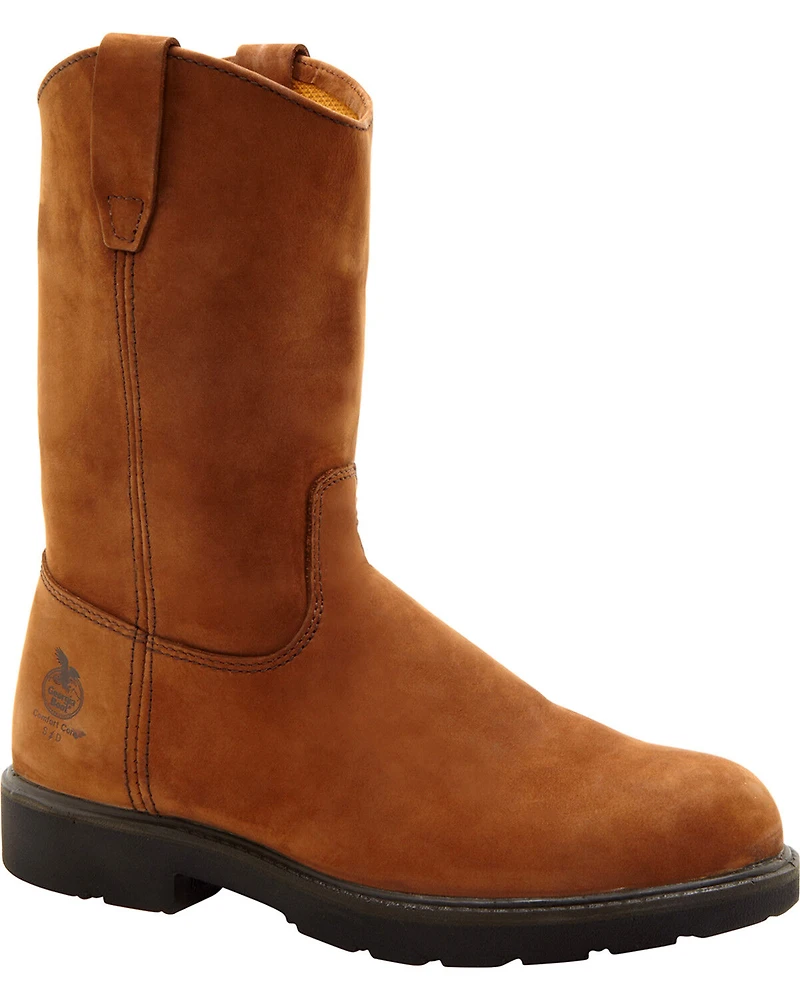 Georgia Boot Men's Wellington Pull On Work Boots - Steel Toe