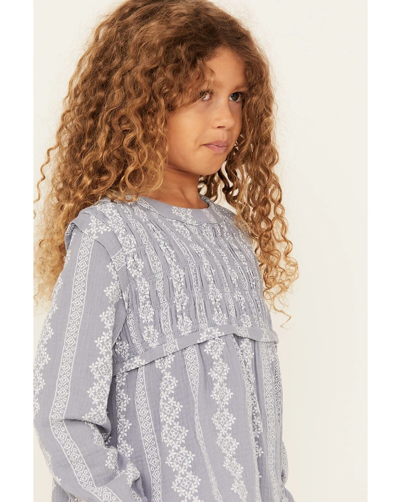 Hayden LA Girls' Printed Long Sleeve Woven Shirt