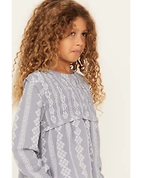 Hayden LA Girls' Printed Long Sleeve Woven Shirt