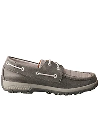Twisted X Women's Silver CellStretch Boat Shoes - Moc Toe