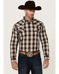 Cody James Men's Desert Nights Plaid Print Long Sleeve Snap Western Shirt