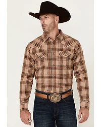 Cody James Men's Frontier Plaid Print Long Sleeve Snap Western Shirt