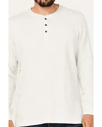 North River Men's Heathered Waffle Long Sleeve Henley