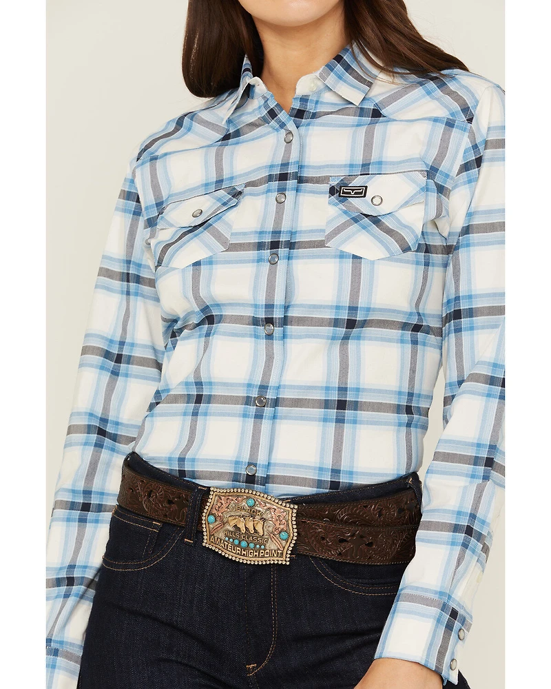 Kimes Ranch Women's Matadora Plaid Print Long Sleeve Western Snap Shirt