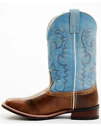 Laredo Women's Darla Embroidered Burnished Leather Western Performance Boots - Broad Square Toe