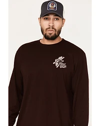 Moonshine Spirit Men's Guitar Floral Print Long Sleeve T-Shirt