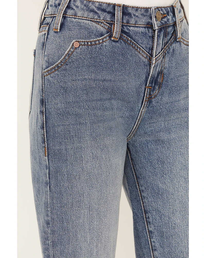 Rock & Roll Denim Women's Medium Wash High Rise Bootcut Jeans