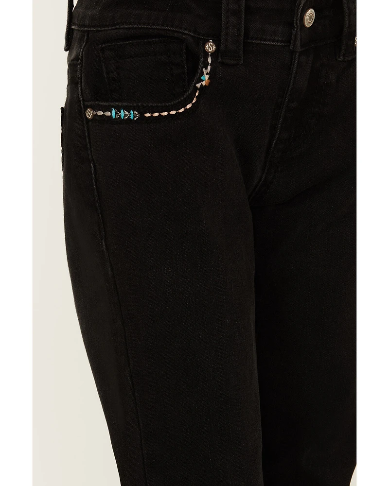 Shyanne Girls' Southwestern Embroidered Pocket Bootcut Stretch Jeans