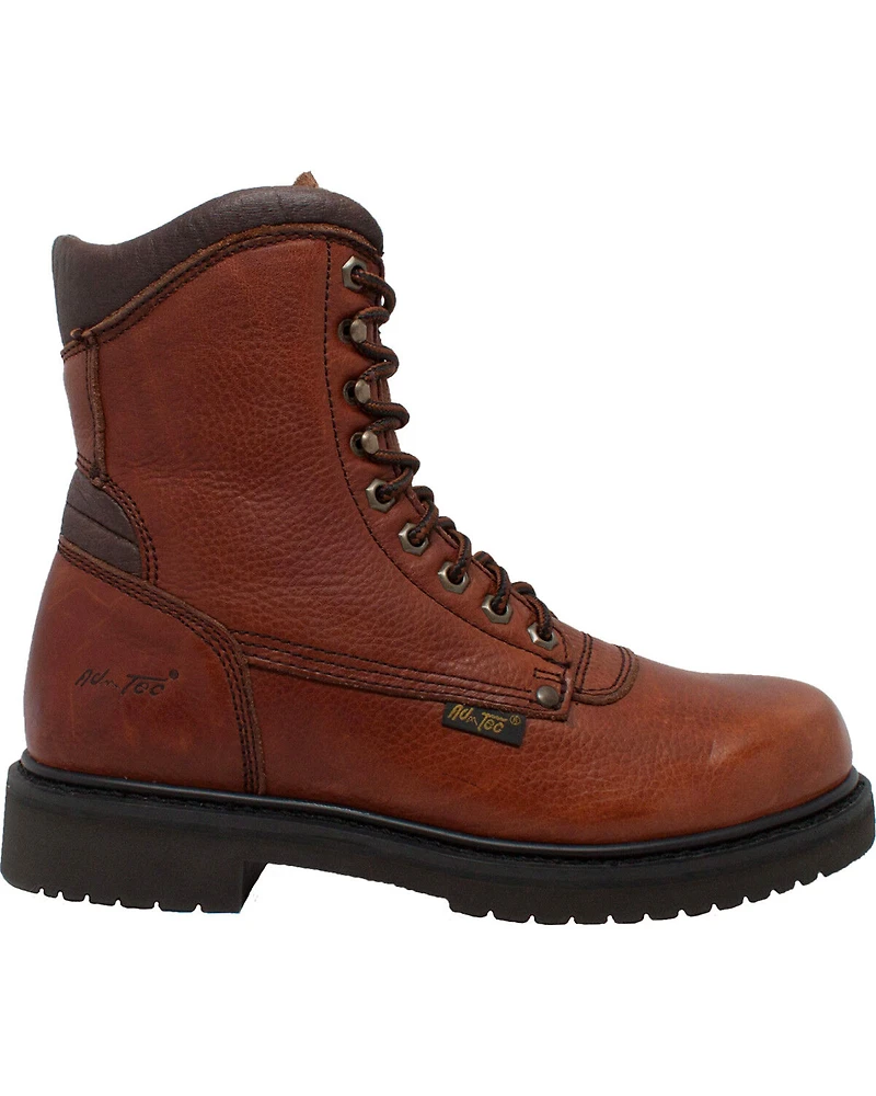 Ad Tec Men's 8" Tumbled Leather Work Boots - Soft Toe