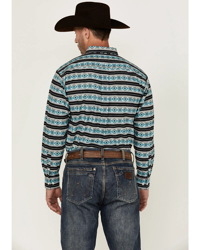 Ariat Men's Team Osborne Southwestern Striped Long Sleeve Button-Down Western Shirt