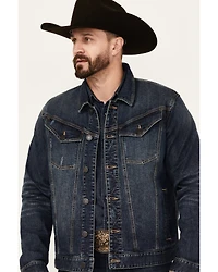 Moonshine Spirit Men's Dark Wash Rigid Old Shine Vintage Denim Jacket