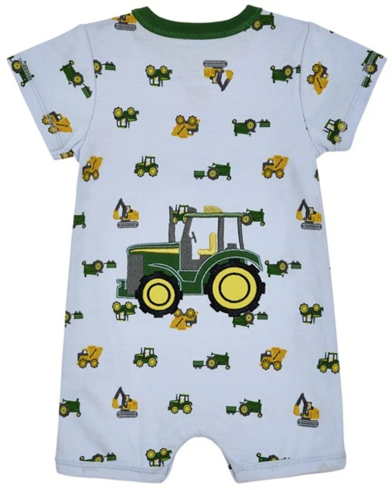 John Deere Infant Boys' Farm Equipment Short Sleeve Onesie