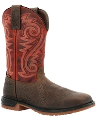 Rocky Men's Worksmart Waterproof Pull On Western Work Boots - Composite Toe