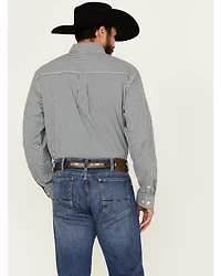 Cinch Men's Checkered Print Long Sleeve Button-Down Stretch Western Shirt