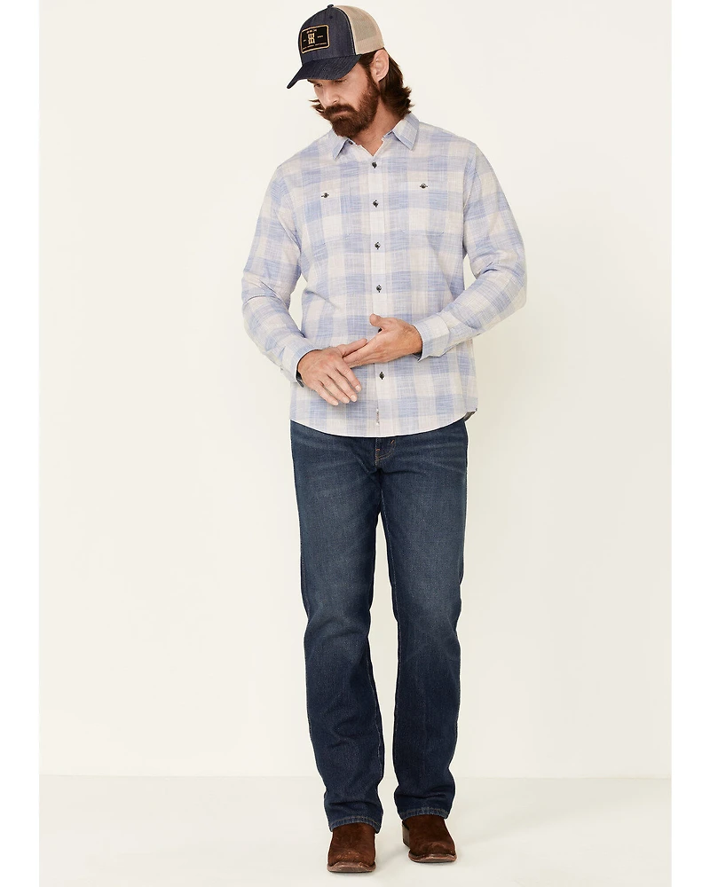 Flag & Anthem Men's Portola Plaid Print Long Sleeve Button Down Western Shirt