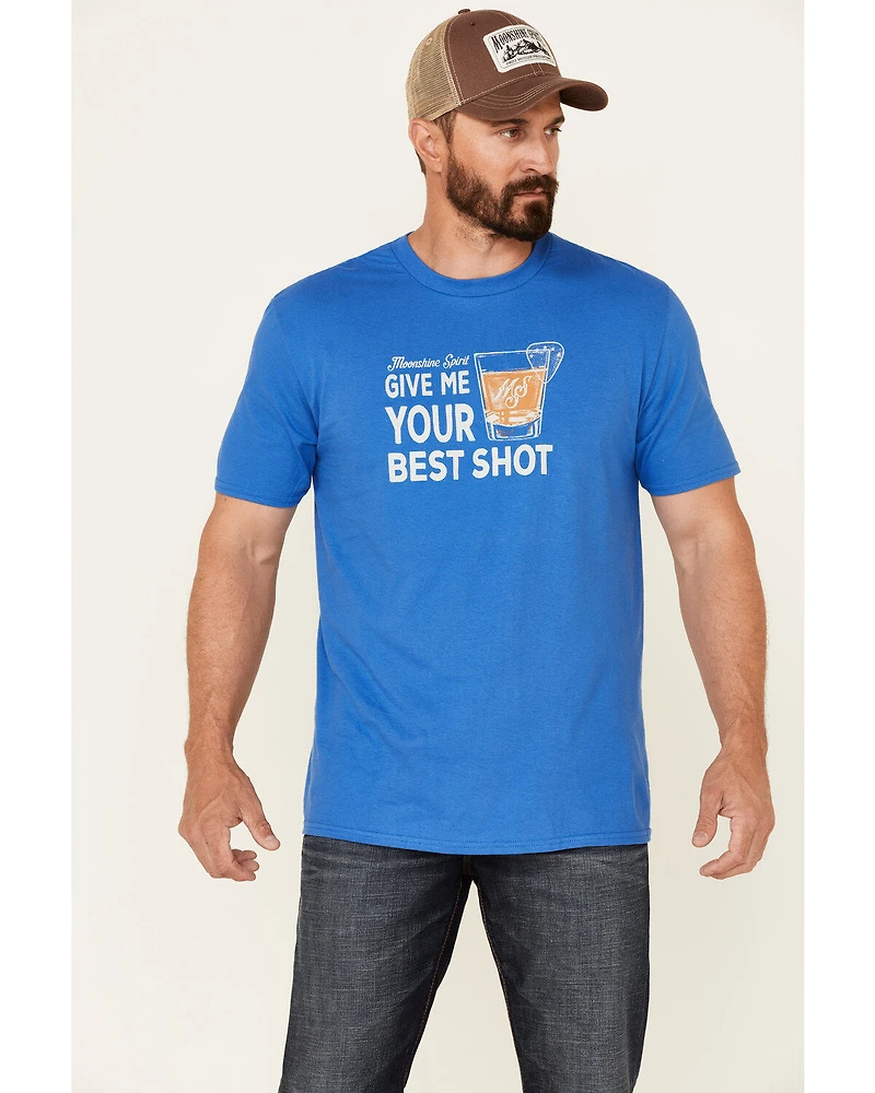 Moonshine Spirit Men's Best Shot Graphic Short Sleeve T-Shirt