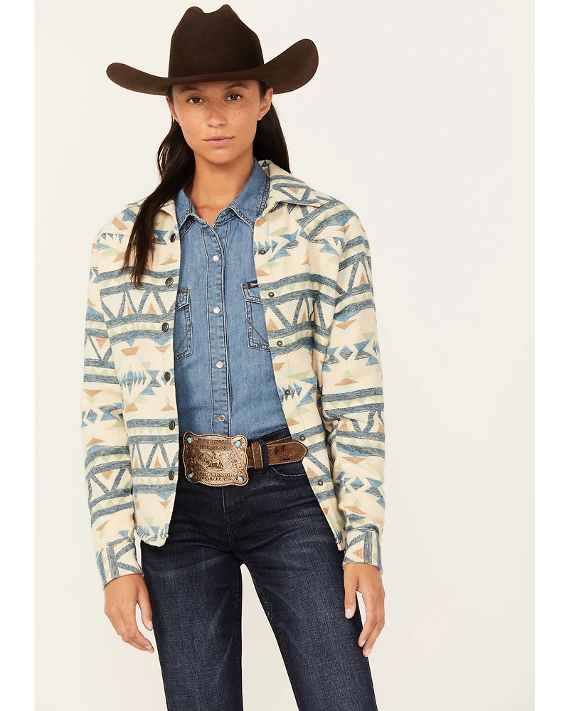 Outback Trading Co Women's Hazel Southwestern Print Long Sleeve Snap Western Shirt