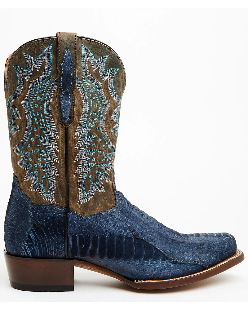 Dan Post Men's 11" Exotic Ostrich Leg Western Boots - Square Toe