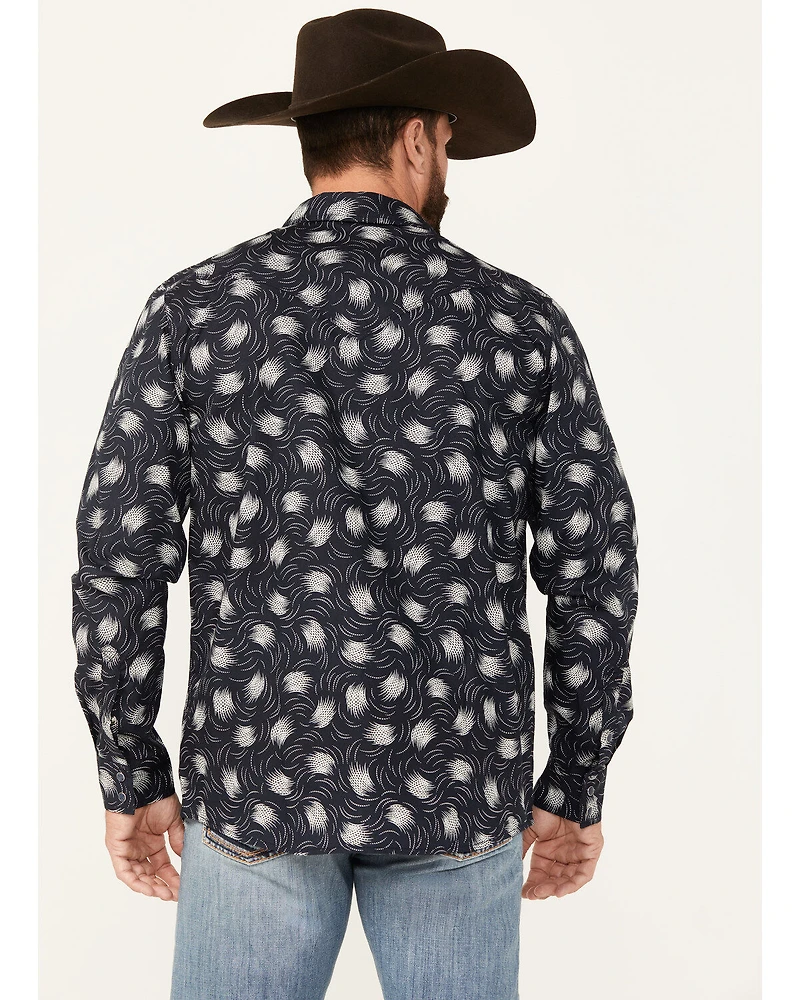Moonshine Spirit Men's Fireworks Print Long Sleeve Snap Western Shirt
