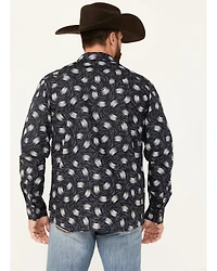 Moonshine Spirit Men's Fireworks Print Long Sleeve Snap Western Shirt