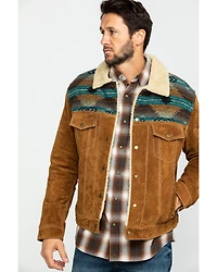 Scully Men's Cafe Brown Boar Suede Jean Jacket - Big