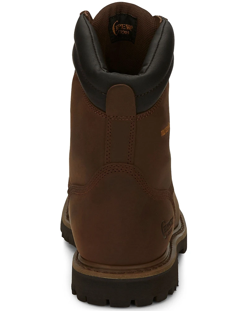 Chippewa Men's Heavy Duty Waterproof & Insulated Aged Bark 8" Work Boots - Soft Toe