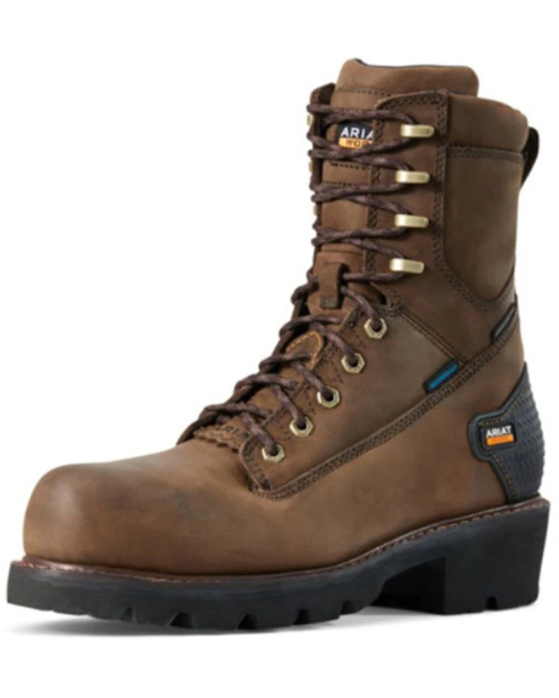 Ariat Men's Powerline H20 8" Lace-Up Work Boots - Composite Toe