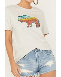 Kerusso Women's Bison Short Sleeve Graphic Tee